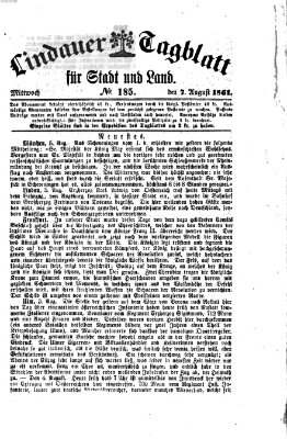 Lindauer Tagblatt für Stadt und Land Mittwoch 7. August 1861