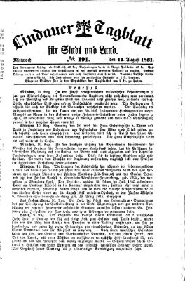 Lindauer Tagblatt für Stadt und Land Mittwoch 14. August 1861