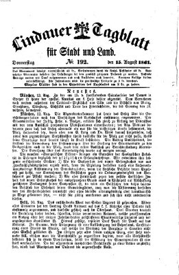 Lindauer Tagblatt für Stadt und Land Donnerstag 15. August 1861