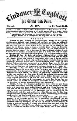 Lindauer Tagblatt für Stadt und Land Mittwoch 21. August 1861