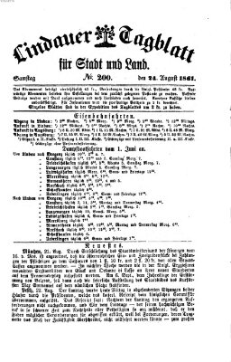 Lindauer Tagblatt für Stadt und Land Samstag 24. August 1861