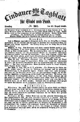 Lindauer Tagblatt für Stadt und Land Dienstag 27. August 1861