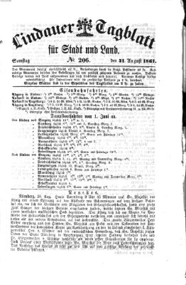 Lindauer Tagblatt für Stadt und Land Samstag 31. August 1861