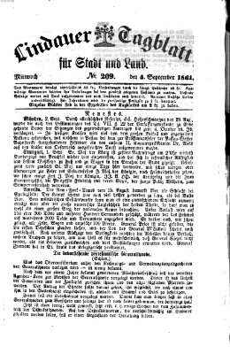 Lindauer Tagblatt für Stadt und Land Mittwoch 4. September 1861