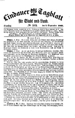 Lindauer Tagblatt für Stadt und Land Samstag 7. September 1861