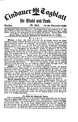 Lindauer Tagblatt für Stadt und Land Dienstag 10. September 1861