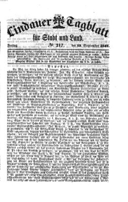 Lindauer Tagblatt für Stadt und Land Freitag 13. September 1861