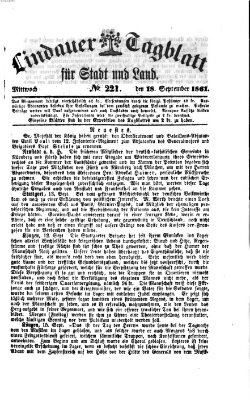 Lindauer Tagblatt für Stadt und Land Mittwoch 18. September 1861