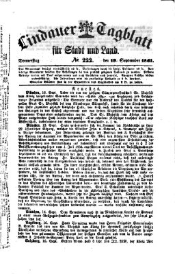 Lindauer Tagblatt für Stadt und Land Donnerstag 19. September 1861