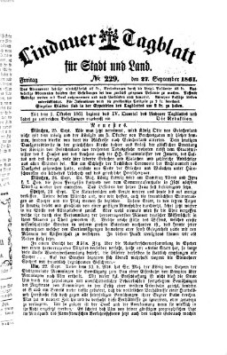 Lindauer Tagblatt für Stadt und Land Freitag 27. September 1861