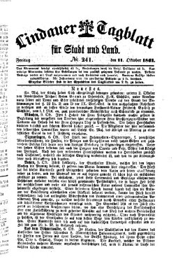 Lindauer Tagblatt für Stadt und Land Freitag 11. Oktober 1861