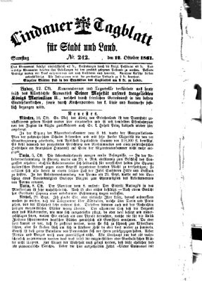 Lindauer Tagblatt für Stadt und Land Samstag 12. Oktober 1861