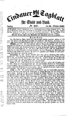 Lindauer Tagblatt für Stadt und Land Freitag 18. Oktober 1861