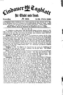 Lindauer Tagblatt für Stadt und Land Donnerstag 24. Oktober 1861