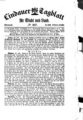 Lindauer Tagblatt für Stadt und Land Mittwoch 30. Oktober 1861