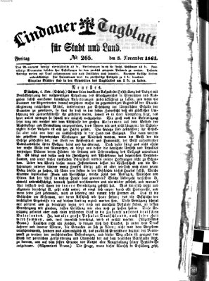 Lindauer Tagblatt für Stadt und Land Freitag 8. November 1861