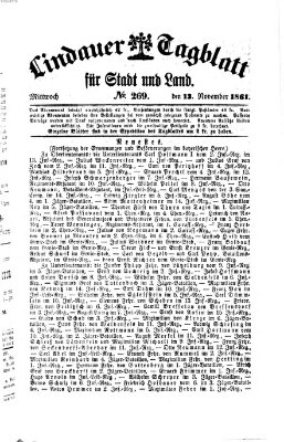 Lindauer Tagblatt für Stadt und Land Mittwoch 13. November 1861