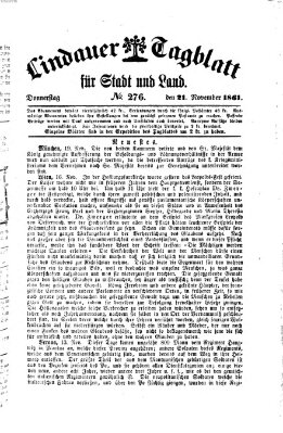 Lindauer Tagblatt für Stadt und Land Donnerstag 21. November 1861