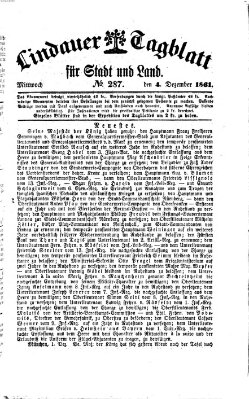 Lindauer Tagblatt für Stadt und Land Mittwoch 4. Dezember 1861