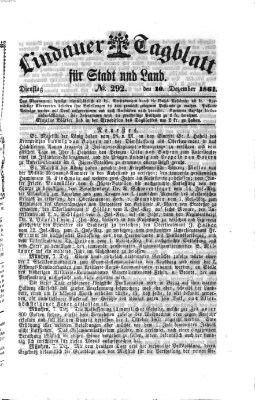 Lindauer Tagblatt für Stadt und Land Dienstag 10. Dezember 1861