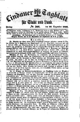 Lindauer Tagblatt für Stadt und Land Freitag 27. Dezember 1861