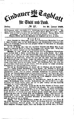 Lindauer Tagblatt für Stadt und Land Freitag 31. Januar 1862