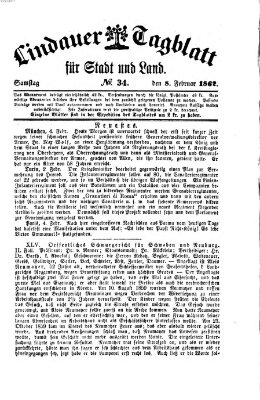 Lindauer Tagblatt für Stadt und Land Samstag 8. Februar 1862