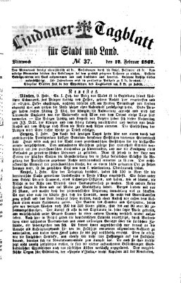 Lindauer Tagblatt für Stadt und Land Mittwoch 12. Februar 1862