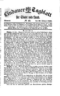 Lindauer Tagblatt für Stadt und Land Mittwoch 19. Februar 1862