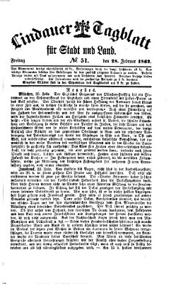 Lindauer Tagblatt für Stadt und Land Freitag 28. Februar 1862