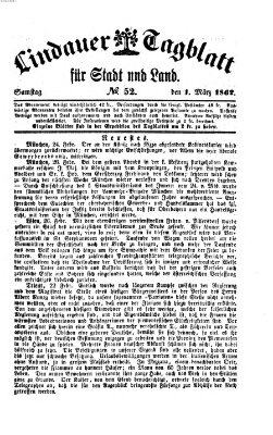 Lindauer Tagblatt für Stadt und Land Samstag 1. März 1862