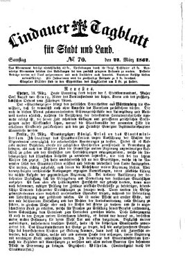 Lindauer Tagblatt für Stadt und Land Samstag 22. März 1862