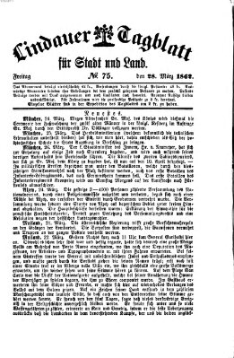 Lindauer Tagblatt für Stadt und Land Freitag 28. März 1862