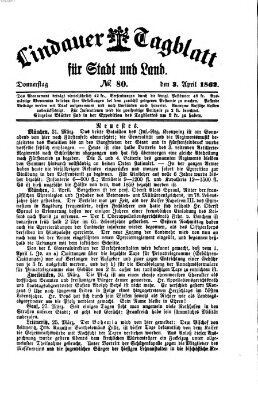 Lindauer Tagblatt für Stadt und Land Donnerstag 3. April 1862