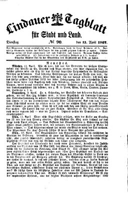 Lindauer Tagblatt für Stadt und Land Dienstag 15. April 1862