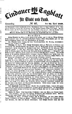 Lindauer Tagblatt für Stadt und Land Donnerstag 24. April 1862