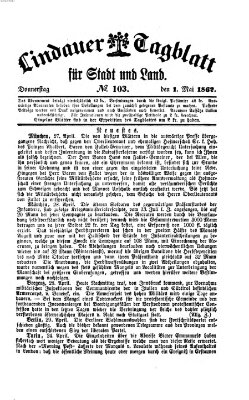 Lindauer Tagblatt für Stadt und Land Donnerstag 1. Mai 1862