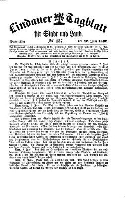 Lindauer Tagblatt für Stadt und Land Donnerstag 12. Juni 1862