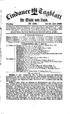 Lindauer Tagblatt für Stadt und Land Samstag 14. Juni 1862