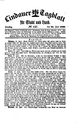 Lindauer Tagblatt für Stadt und Land Dienstag 24. Juni 1862