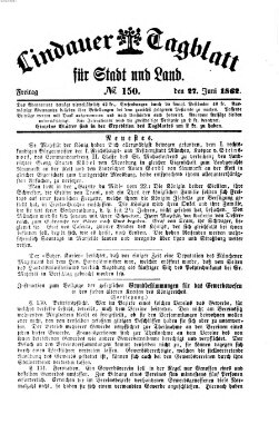 Lindauer Tagblatt für Stadt und Land Freitag 27. Juni 1862