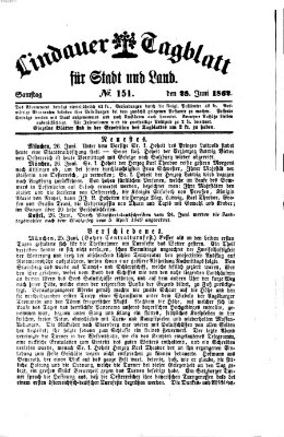 Lindauer Tagblatt für Stadt und Land Samstag 28. Juni 1862