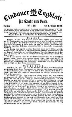 Lindauer Tagblatt für Stadt und Land Freitag 1. August 1862