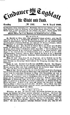 Lindauer Tagblatt für Stadt und Land Samstag 2. August 1862