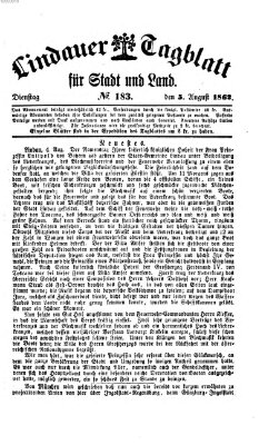 Lindauer Tagblatt für Stadt und Land Dienstag 5. August 1862