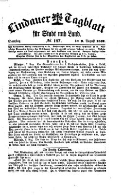 Lindauer Tagblatt für Stadt und Land Samstag 9. August 1862