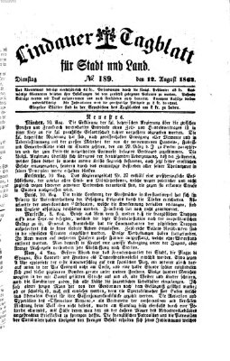 Lindauer Tagblatt für Stadt und Land Dienstag 12. August 1862