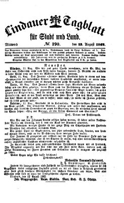 Lindauer Tagblatt für Stadt und Land Mittwoch 13. August 1862