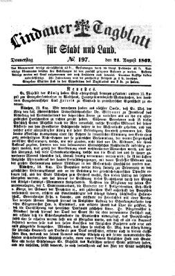 Lindauer Tagblatt für Stadt und Land Donnerstag 21. August 1862