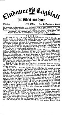 Lindauer Tagblatt für Stadt und Land Montag 1. September 1862